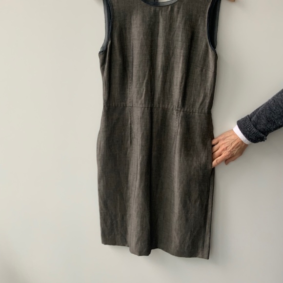 DKNY two piece suite, dress size 8, jacket size 6, warm brown grey with a sheen - Picture 2 of 8